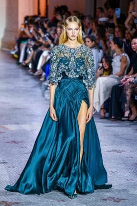 PFW - Zuhair Murad Runway A model walks the runway during the Zuhair Murad Haute Couture Fall Winter 2025 2026 show as part of Paris Fashion Week on July 09, 2025 in Paris, France. Photo by Shootpix ABACAPRESS.COM Paris France  Copyright: xShootpix ABACAx