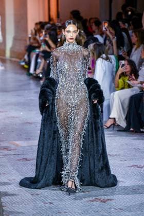 PFW - Zuhair Murad Runway A model walks the runway during the Zuhair Murad Haute Couture Fall Winter 2025 2026 show as part of Paris Fashion Week on July 09, 2025 in Paris, France. Photo by Shootpix ABACAPRESS.COM Paris France  Copyright: xShootpix ABACAx