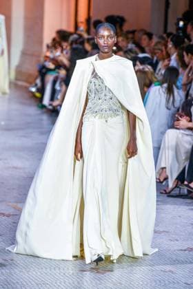 PFW - Zuhair Murad Runway A model walks the runway during the Zuhair Murad Haute Couture Fall Winter 2025 2026 show as part of Paris Fashion Week on July 09, 2025 in Paris, France. Photo by Shootpix ABACAPRESS.COM Paris France  Copyright: xShootpix ABACAx