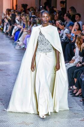 PFW - Zuhair Murad Runway A model walks the runway during the Zuhair Murad Haute Couture Fall Winter 2025 2026 show as part of Paris Fashion Week on July 09, 2025 in Paris, France. Photo by Shootpix ABACAPRESS.COM Paris France  Copyright: xShootpix ABACAx