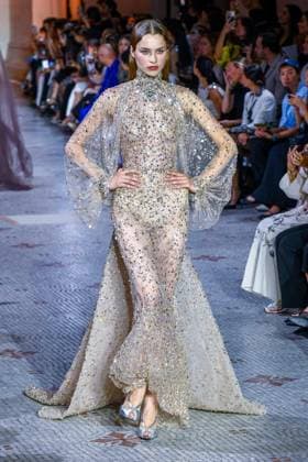 PFW - Zuhair Murad Runway A model walks the runway during the Zuhair Murad Haute Couture Fall Winter 2025 2026 show as part of Paris Fashion Week on July 09, 2025 in Paris, France. Photo by Shootpix ABACAPRESS.COM Paris France  Copyright: xShootpix ABACAx