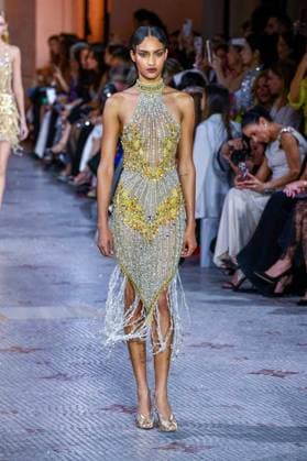 PFW - Zuhair Murad Runway A model walks the runway during the Zuhair Murad Haute Couture Fall Winter 2025 2026 show as part of Paris Fashion Week on July 09, 2025 in Paris, France. Photo by Shootpix ABACAPRESS.COM Paris France  Copyright: xShootpix ABACAx