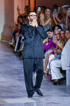 PFW - Zuhair Murad Runway Fashion designer Zuhair Murad walks the runway during the Zuhair Murad Haute Couture Fall Winter 2025 2026 show as part of Paris Fashion Week on July 09, 2025 in Paris, France. Photo by Shootpix ABACAPRESS.COM Paris France  Copyright: xShootpix ABACAx