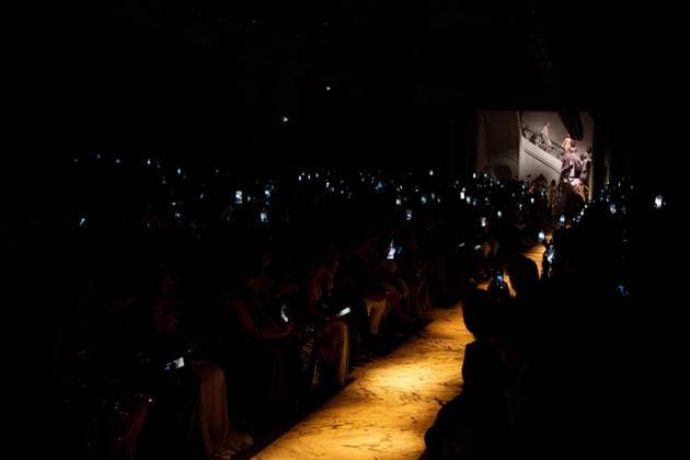 PFW - Elie Saab Runway A model walks the runway at the Elie Saab Haute Couture Fall Winter 2025-2026 show, as part of Paris Fashion Week in Paris, France on July 9, 2025. Photo by Ammar Abd Rabbo ABACAPRESS.COM Paris France  Copyright: xAbdxRabboxAmmar ABACAx
