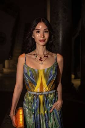 PFW - Elie Saab Front Row Heart Evangelista attends the Elie Saab Haute Couture Fall Winter 2025-2026 show, as part of Paris Fashion Week in Paris, France on July 9, 2025. Photo by Ammar Abd Rabbo ABACAPRESS.COM Paris France  Copyright: xAbdxRabboxAmmar ABACAx