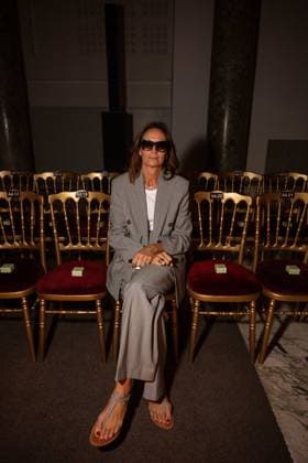 PFW - Elie Saab Front Row A guest attends the Elie Saab Haute Couture Fall Winter 2025-2026 show, as part of Paris Fashion Week in Paris, France on July 9, 2025. Photo by Ammar Abd Rabbo ABACAPRESS.COM Paris France  Copyright: xAbdxRabboxAmmar ABACAx