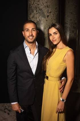 PFW - Elie Saab Front Row Celio Saab and fiancee Zein attend the Elie Saab Haute Couture Fall Winter 2025-2026 show, as part of Paris Fashion Week in Paris, France on July 9, 2025. Photo by Ammar Abd Rabbo ABACAPRESS.COM Paris France  Copyright: xAbdxRabboxAmmar ABACAx