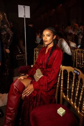 PFW - Elie Saab Front Row Maisie Richardson-Sellers attends the Elie Saab Haute Couture Fall Winter 2025-2026 show, as part of Paris Fashion Week in Paris, France on July 9, 2025. Photo by Ammar Abd Rabbo ABACAPRESS.COM Paris France  Copyright: xAbdxRabboxAmmar ABACAx