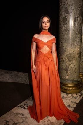 PFW - Elie Saab Front Row Sofia Carson attends the Elie Saab Haute Couture Fall Winter 2025-2026 show, as part of Paris Fashion Week in Paris, France on July 9, 2025. Photo by Ammar Abd Rabbo ABACAPRESS.COM Paris France  Copyright: xAbdxRabboxAmmar ABACAx