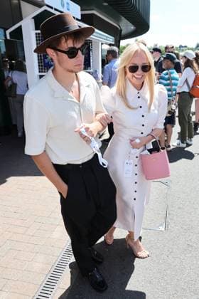 . 10 07 2025. London, United Kingdom. Emma Bunton arriving on day eleven of the Wimbledon Tennis Championships in London..  xStephenxLockx xi-Imagesx IIM-26093-0010