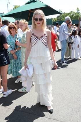 . 10 07 2025. London, United Kingdom. Lucy Boynton arriving on day eleven of the Wimbledon Tennis Championships in London..  xStephenxLockx xi-Imagesx IIM-26093-0014