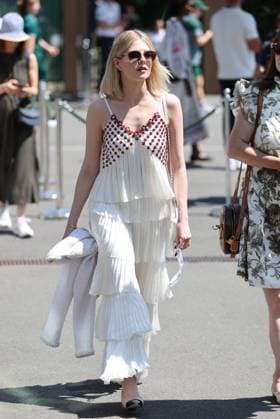 . 10 07 2025. London, United Kingdom. Lucy Boynton arriving on day eleven of the Wimbledon Tennis Championships in London..  xStephenxLockx xi-Imagesx IIM-26093-0016