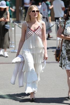 . 10 07 2025. London, United Kingdom. Lucy Boynton arriving on day eleven of the Wimbledon Tennis Championships in London..  xStephenxLockx xi-Imagesx IIM-26093-0017