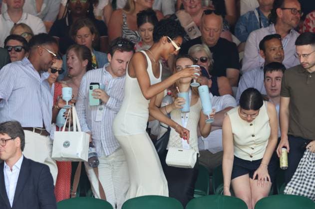 . 10 07 2025. London, United Kingdom. Jourdan Dunn in the crowd on day eleven of the Wimbledon Tennis Championships in London..  xStephenxLockx xi-Imagesx IIM-26093-0040