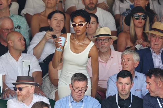 . 10 07 2025. London, United Kingdom. Jourdan Dunn in the crowd on day eleven of the Wimbledon Tennis Championships in London..  xStephenxLockx xi-Imagesx IIM-26093-0042
