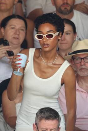 . 10 07 2025. London, United Kingdom. Jourdan Dunn in the crowd on day eleven of the Wimbledon Tennis Championships in London..  xStephenxLockx xi-Imagesx IIM-26093-0043