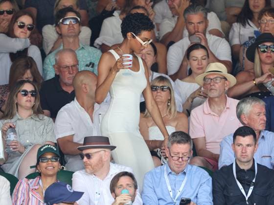 . 10 07 2025. London, United Kingdom. Jourdan Dunn in the crowd on day eleven of the Wimbledon Tennis Championships in London..  xStephenxLockx xi-Imagesx IIM-26093-0044