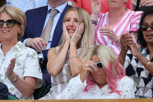 . 10 07 2025. London, United Kingdom. Ellie Goulding in the Royal Box on day eleven of the Wimbledon Tennis Championships in London..  xStephenxLockx xi-Imagesx IIM-26093-0048