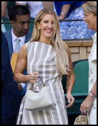 . 10 07 2025. London, United Kingdom. Singer Ellie Goulding arriving in the Royal Box on day eleven of the Wimbledon Tennis Championships in London..  xStephenxLockx xi-Imagesx IIM-26093-0051