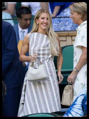 . 10 07 2025. London, United Kingdom. Singer Ellie Goulding arriving in the Royal Box on day eleven of the Wimbledon Tennis Championships in London..  xStephenxLockx xi-Imagesx IIM-26093-0053