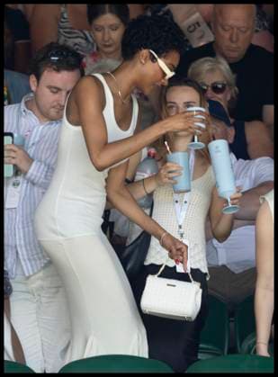 . 10 07 2025. London, United Kingdom. Model Jourdan Dunn in the crowd on day eleven of the Wimbledon Tennis Championships in London..  xStephenxLockx xi-Imagesx IIM-26093-0057