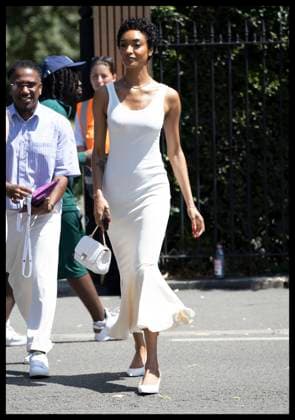. 10 07 2025. London, United Kingdom. Model Jourdan Dunn arriving on day eleven of the Wimbledon Tennis Championships in London..  xStephenxLockx xi-Imagesx IIM-26093-0058