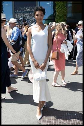 . 10 07 2025. London, United Kingdom. Model Jourdan Dunn arriving on day eleven of the Wimbledon Tennis Championships in London..  xStephenxLockx xi-Imagesx IIM-26093-0061