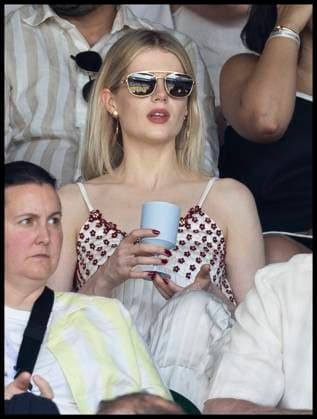 . 10 07 2025. London, United Kingdom. Actress Lucy Boynton in the crowd on day eleven of the Wimbledon Tennis Championships in London..  xStephenxLockx xi-Imagesx IIM-26093-0074