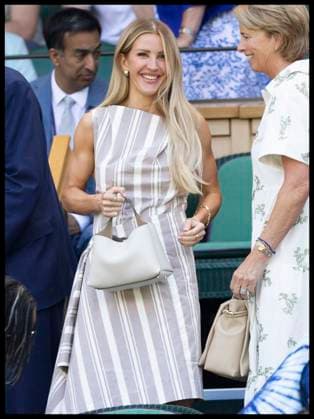 . 10 07 2025. London, United Kingdom. Singer Ellie Goulding arriving in the Royal Box on day eleven of the Wimbledon Tennis Championships in London..  xStephenxLockx xi-Imagesx IIM-26093-0079