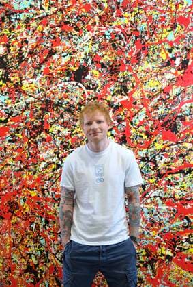 Ed Sheeran™s ˜Cosmic Carpark Paintings™ at HENI EDITORIAL USE ONLY Ed Sheeran at the exhibition of his ˜Cosmic Carpark Paintings™ at HENI Gallery in London. The artwork release offers the public an opportunity to collect original artworks, and edition prints by Ed Sheeran, which are available to buy exclusively on HENI. The share of the profits from these sales will be donated to the Ed Sheeran Foundation, a UK-wide initiative aimed at providing inclusive, high-quality music education for every child., Credit:Doug Peters PA Media Assignments Avalon UK, London  Copyright: xDougxPeters PAxMediaxAssignmentsx xAvalonx 1020503888