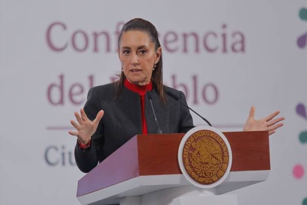 Mexico™s President Claudia Sheinbaum Holds News Conference Mexico s President Claudia Sheinbaum Pardo, speaks during a briefing, where she announce the Chocolate Bienestar that contains no artificial flavorings and is healthy. at the National Palace. on July 10, 2025 in Mexico City, Mexico. (Photo by Carlos Santiago Eyepix Group) Copyright: xCarlosxSantiago xEyepixxGroupx CS_10072025_161280