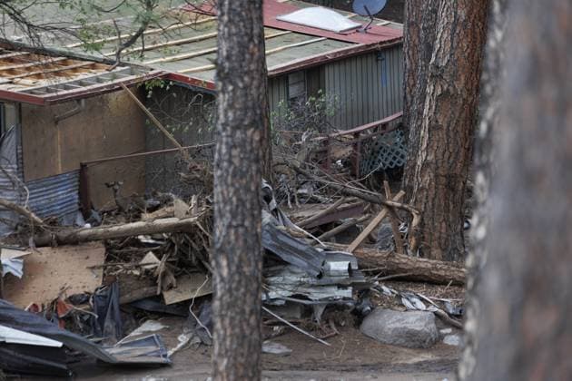 Flash flooding in New Mexico kills 3 RUIDOSO, NEW MEXICO, USA - JULY 11: A view of the destruction in the wake of a flash flood that descended upon the New Mexico mountain community of Ruidoso, New Mexico, United States on July 11, 2025. Torrential rainfall in southern New Mexico caused severe flash flooding on Tuesday, leaving at least three people dead and leading to dozens of emergency rescues, according to US local media. Jorge Salgado Anadolu New Mexico United States. Editorial use only. Please get in touch for any other usage.  Copyright: x2025xAnadoluxJorgexSalgadox