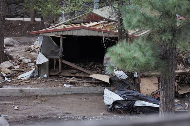 Flash flooding in New Mexico kills 3 RUIDOSO, NEW MEXICO, USA - JULY 11: A view of the destruction in the wake of a flash flood that descended upon the New Mexico mountain community of Ruidoso, New Mexico, United States on July 11, 2025. Torrential rainfall in southern New Mexico caused severe flash flooding on Tuesday, leaving at least three people dead and leading to dozens of emergency rescues, according to US local media. Jorge Salgado Anadolu New Mexico United States. Editorial use only. Please get in touch for any other usage.  Copyright: x2025xAnadoluxJorgexSalgadox