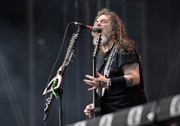 Singer Max Cavalera of Brazilian-American group Soulfly performs during the second day of the Masters of Rock music festival, in Vizovice, Czech Republic, on July 11, 2025. (CTKxPhoto DaliborxGluck) CTKPhotoP2025071106534  CTKPhotoP2025071106534