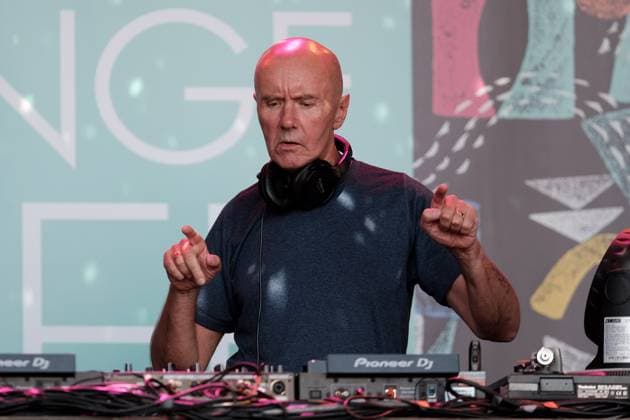 UK: The Genesis Scottish Open at The Renaissance Club, North Berwick, Scotland on 11 July 2025: Pictured: Scottish author Irvine Welsh played a DJ set in the fan village after the second round of the Genesis Scottish Open 2025 at The Renaissance Club, North Berwick, Scotland North Berwick The Renaissance Club Scotland Copyright: xAlexxToddx