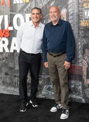 July 11, 2025, Bronx, New York, USA: Jimmy Lynn and Billy Stone arrive for Katie Taylor vs Amanda Serrano 3 boxing bout at Madison Square Garden in New York, NY on July 11, 2025 Bronx USA - ZUMAr339 20250711_znp_r339_062 Copyright: xLevxRadinx
