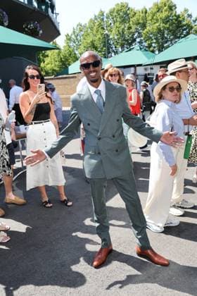. 12 07 2025. London, United Kingdom. Mo Farah arriving on day thirteen of the Wimbledon Tennis Championships in London.  xStephenxLockx xi-Imagesx IIM-26100-0001
