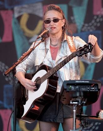 UK: The Genesis Scottish Open at The Renaissance Club, North Berwick, Scotland on 12 July 2025: Pictured: KT Tunstall played a set on the stage in the fan village after the third round of the Genesis Scottish Open 2025 at The Renaissance Club, North Berwick, Scotland North Berwick The Renaissance Club Scotland Copyright: xAlexxToddx