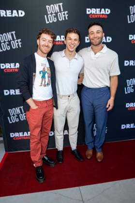 Garrett Baer, Erik Vogt Nilsen and Brandon Baer at the premiere of the movie Don t Log Off at the Laemmle Theatre Glendale, 12 07 2025 Foto:xC.xVanxWagonerx xFuturexImagex log_5706