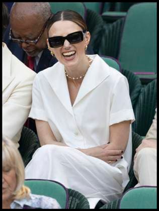 . 13 07 2025. London, United Kingdom. Keira Knightley in the Royal Box on the last day of the Wimbledon Tennis Championships in London.  xStephenxLockx xi-Imagesx IIM-26103-0064
