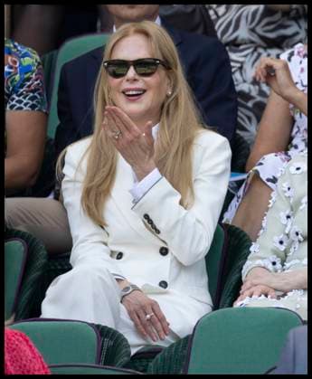 . 13 07 2025. London, United Kingdom. Nicole Kidman in the Royal Box on the last day of the Wimbledon Tennis Championships in London.  xStephenxLockx xi-Imagesx IIM-26103-0066