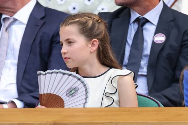 . 13 07 2025. London, United Kingdom. Prince William and Kate Middleton with their children Prince George and Princess Charlotte in the Royal Box for the Mens Singles Final on the last day of the Wimbledon Tennis Championships in London .  xStephenxLockx xi-Imagesx IIM-26103-0101