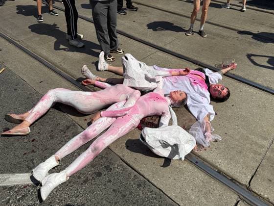 Animals Rights March In Toronto, Canada Participants gather in large numbers at Yonge and Dundas intersection during the Toronto Animal Rights March in Toronto, Canada, on July 12, 2025. The annual march aims to raise awareness about animal cruelty and promote a more compassionate, vegan lifestyle. Activists march through downtown streets holding signs, chanting slogans, and calling for stronger animal protection laws. Toronto Canada  Copyright: xArrushxChoprax originalFilename: chopra-notitle250712_nplZl.jpg