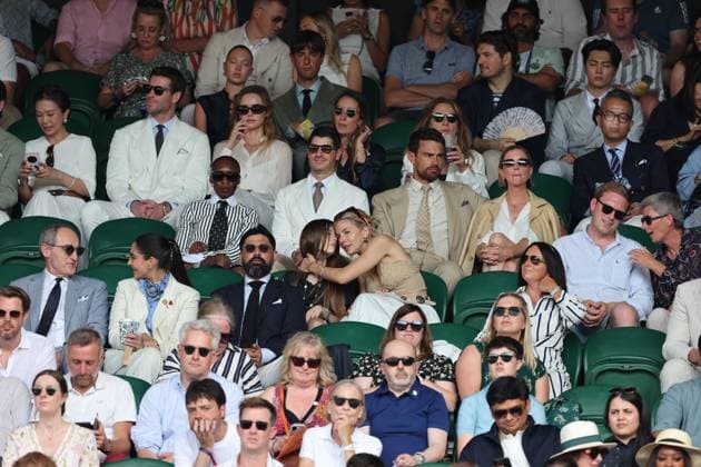 . 13 07 2025. London, United Kingdom. Prince William and Kate Middleton with their children Prince George and Princess Charlotte in the Royal Box for the Mens Singles Final on the last day of the Wimbledon Tennis Championships in London .  xStephenxLockx xi-Imagesx IIM-26103-0164