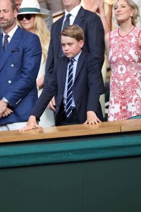 . 13 07 2025. London, United Kingdom. Prince William and Kate Middleton with their children Prince George and Princess Charlotte in the Royal Box for the Mens Singles Final on the last day of the Wimbledon Tennis Championships in London .  xStephenxLockx xi-Imagesx IIM-26103-0197