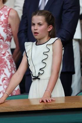 . 13 07 2025. London, United Kingdom. Prince William and Kate Middleton with their children Prince George and Princess Charlotte in the Royal Box for the Mens Singles Final on the last day of the Wimbledon Tennis Championships in London .  xStephenxLockx xi-Imagesx IIM-26103-0199