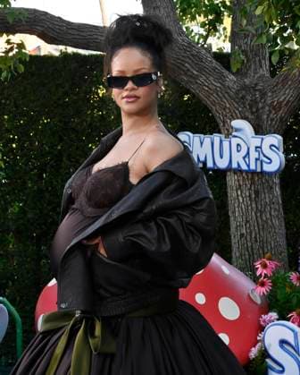 Rihanna, the voice of Smurfette in the animated musical comedy Smurfs attends the premiere of the motion picture at Paramount Studios in Los Angeles on Sunday, July 13, 2025. Storyline: When Papa Smurf (John Goodman) is mysteriously taken by evil wizards, Razamel and Gargamel, Smurfette (Rihanna) leads the Smurfs on a mission into the real world to save him. With the help of new friends, the Smurfs must discover what defines their destiny to save the universe.  LAP2025071320 JIMxRUYMEN