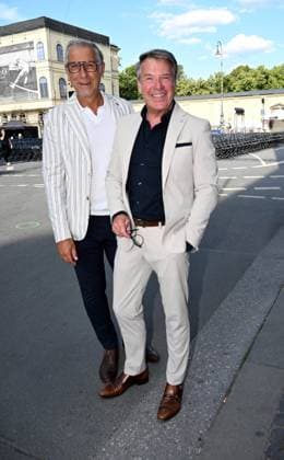 Patrick Lindner with husband Peter Schäfer Klassik am Odeonsplatz with the support of Mercedes Benz in Munich on July 13, 2025