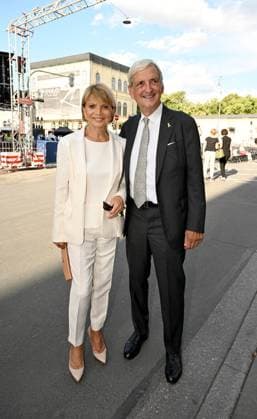 Uschi Glas with husband Dieter Hermann Klassik at Odeonsplatz with the support of Mercedes Benz in Munich on July 13, 2025