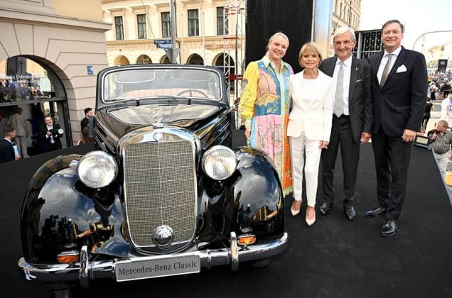 Johannes Fritz with wife Angelika, Uschi Glas with husband Dieter Hermann Klassik am Odeonsplatz with the support of Mercedes Benz in Munich on July 13, 2025